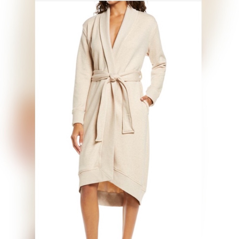 UGG Karoline Fleece Robe Medium Oatmeal Heather